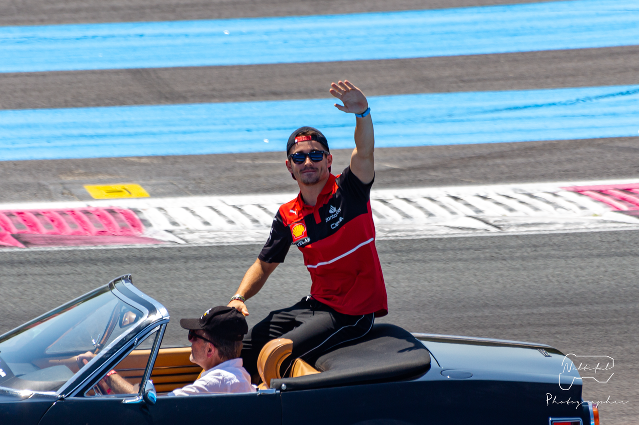 Charles Leclerc waving